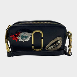 Marc Jacob's women's black leather 'Snapshot' crossbody handbag