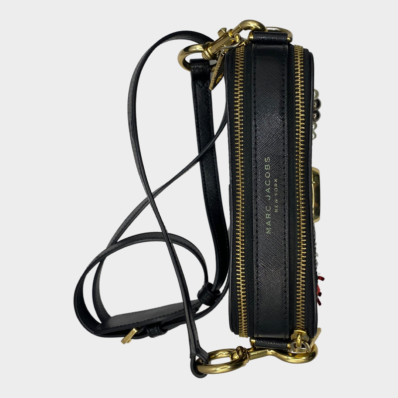 Marc Jacob's women's black leather 'Snapshot' crossbody handbag