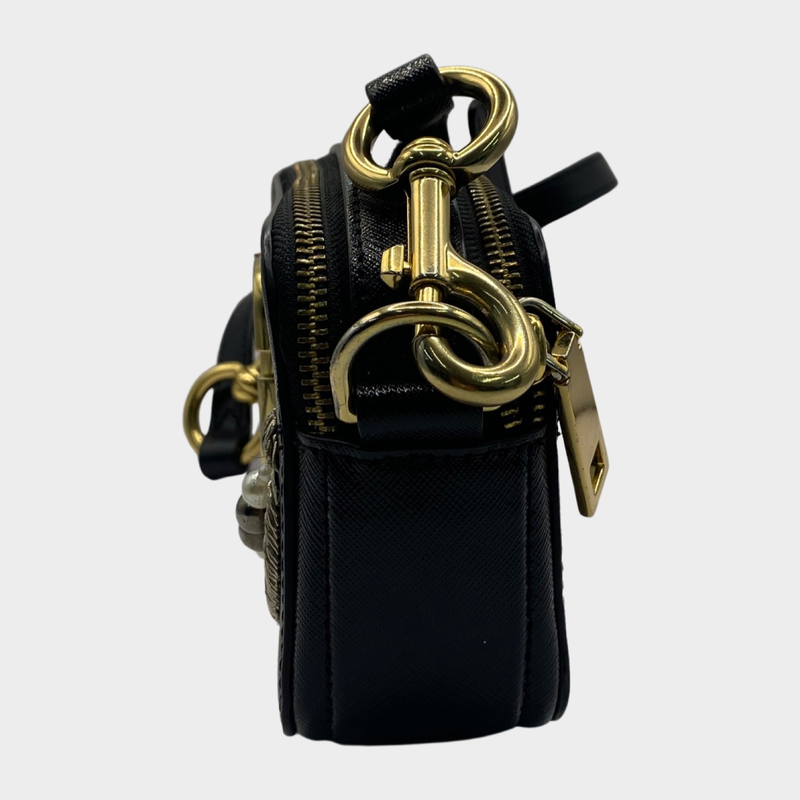 Marc Jacob's women's black leather 'Snapshot' crossbody handbag