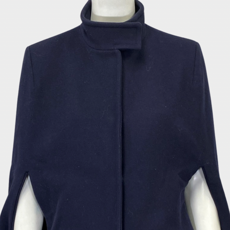 Stella McCartney women's navy woolen cape