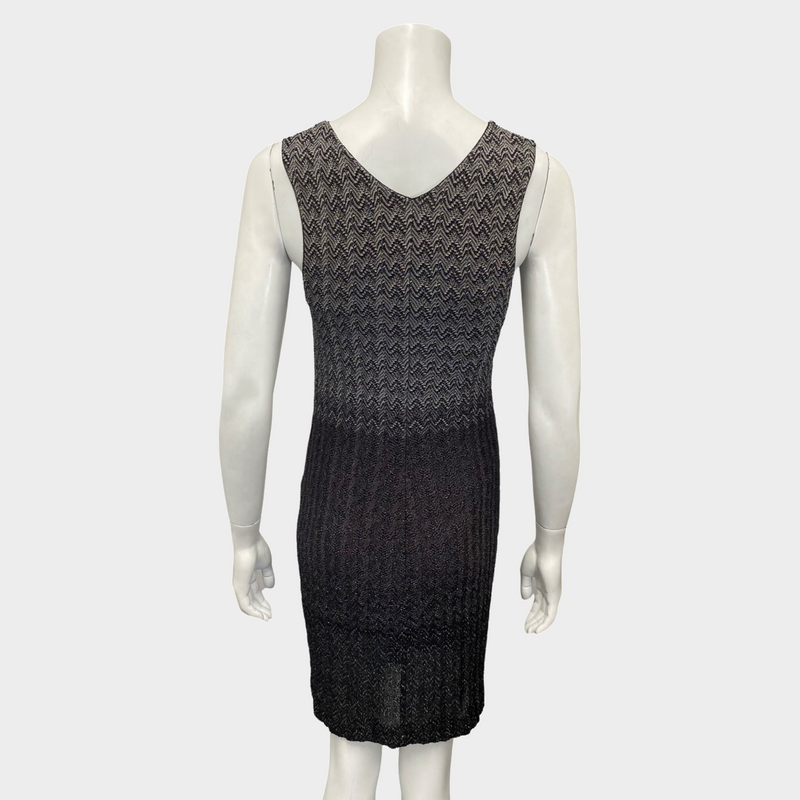 Missoni ombre grey glittery knitted dress