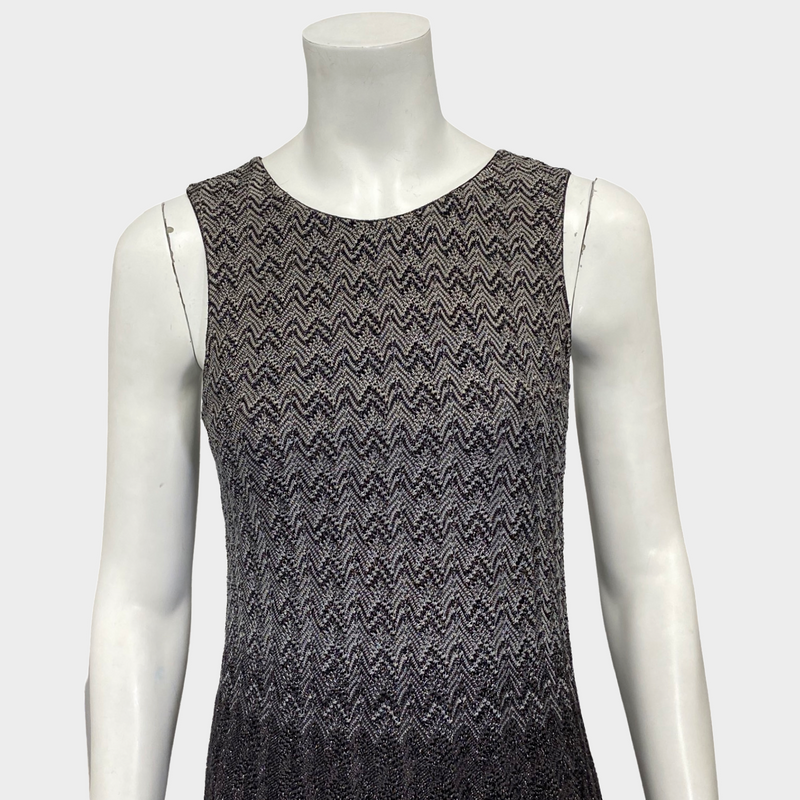 Missoni ombre grey glittery knitted dress