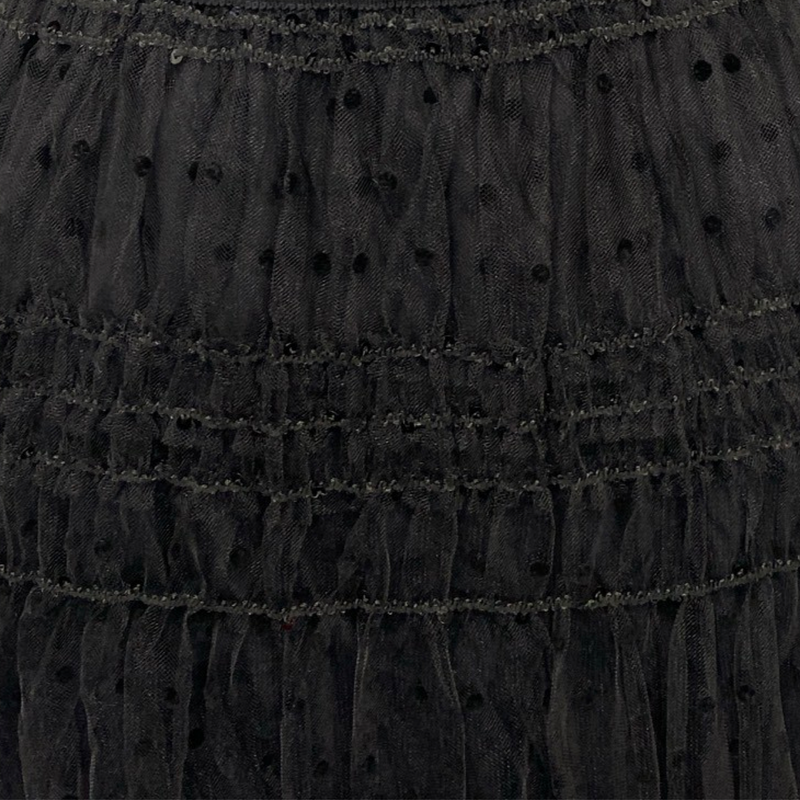 Self Portrait black mesh dot midi dress
