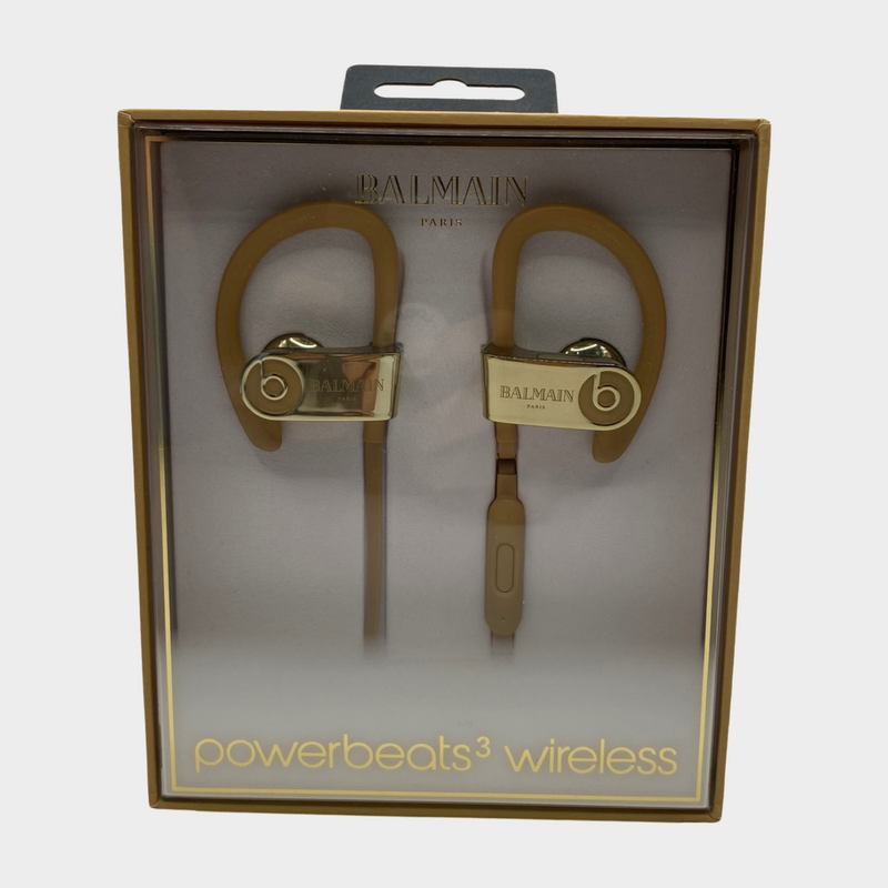 Balmain X Beats golden powerbeats 3 wireless earphones