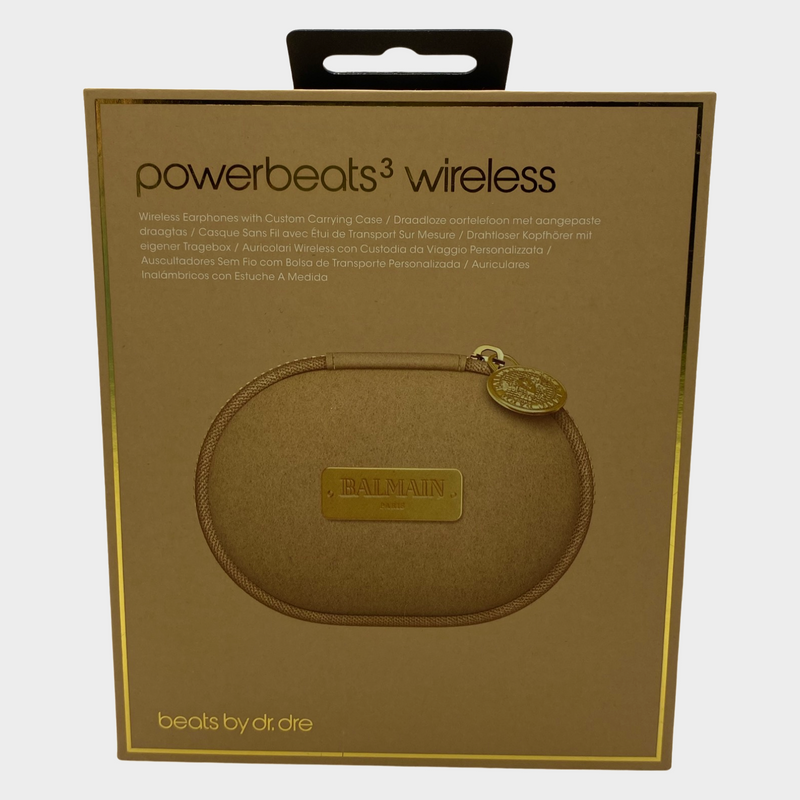 Balmain X Beats golden powerbeats 3 wireless earphones