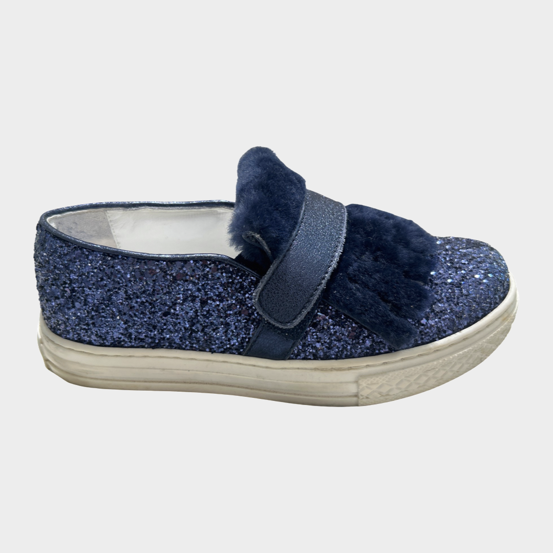 Girls navy blue sneakers online
