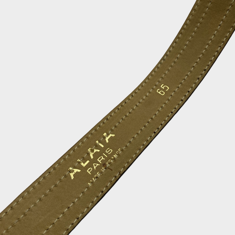 ALAÏA women's vintage buckleless brown leather belt