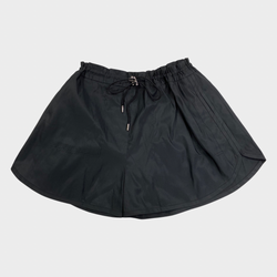 Alexander Mcqueen women's black parachute shorts with toggle detail
