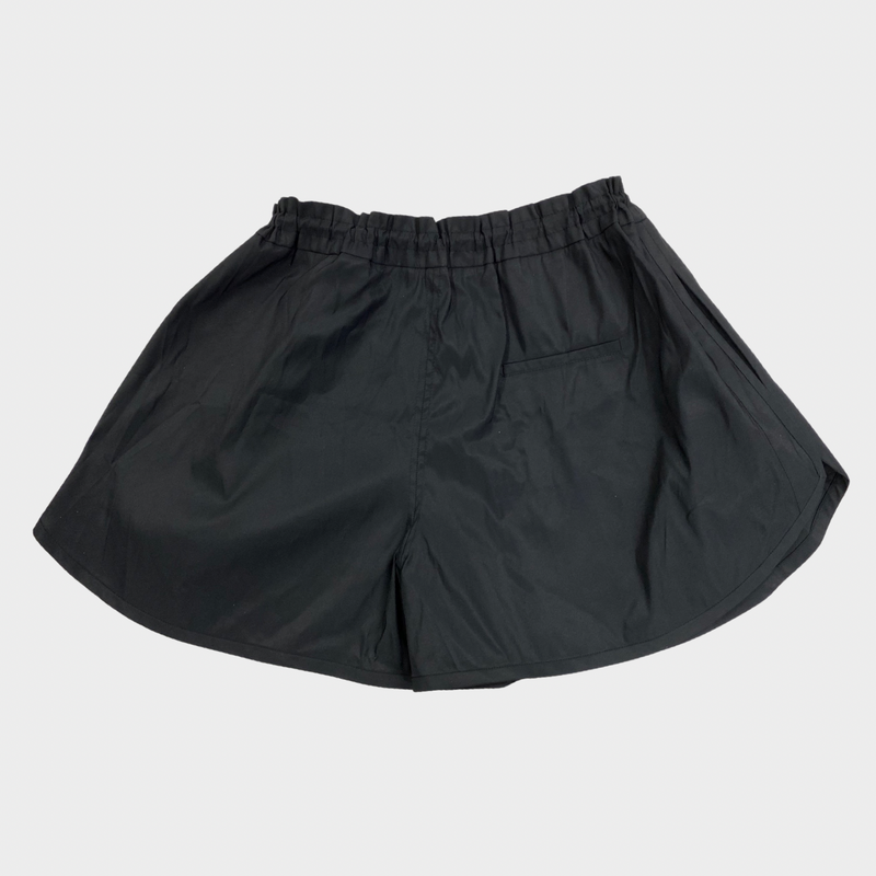 Alexander Mcqueen women's black parachute shorts with toggle detail