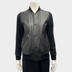 A.P.C. Women's Black Leather Bomber Jacket