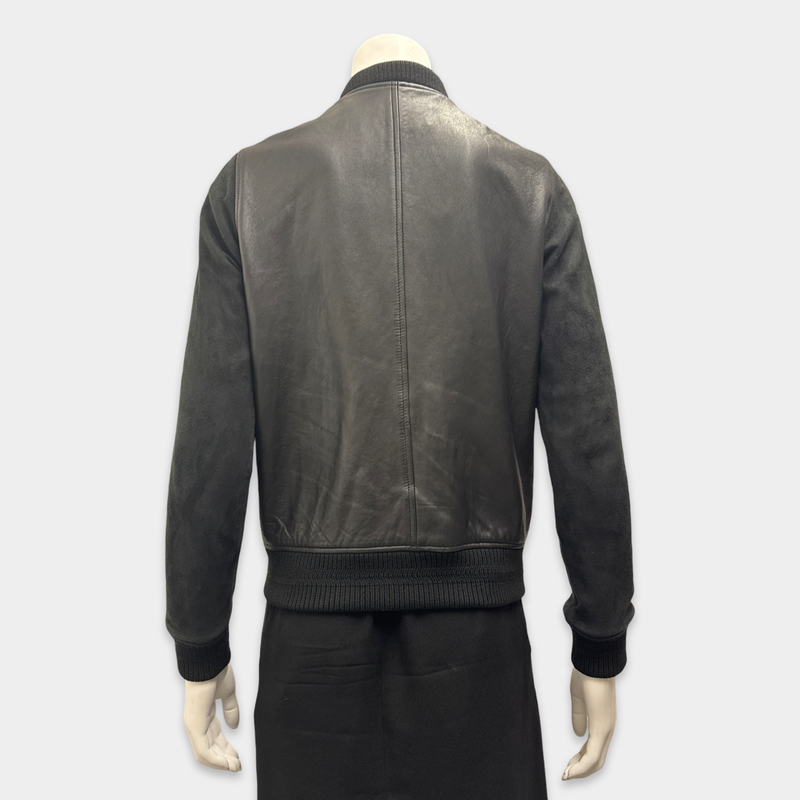 A.P.C. Women's Black Leather Bomber Jacket