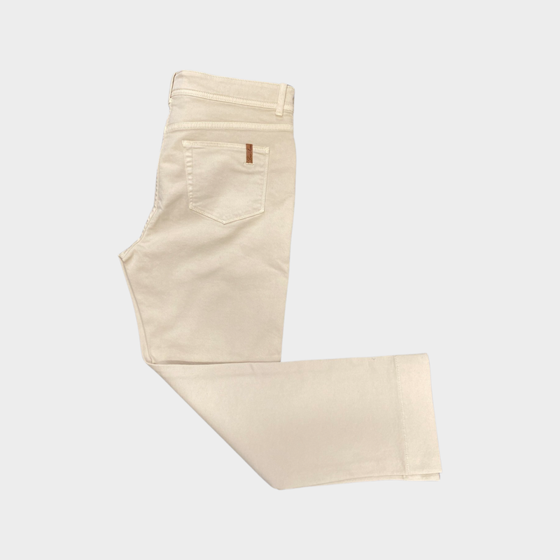 Loro Piana women's beige cotton classic trousers