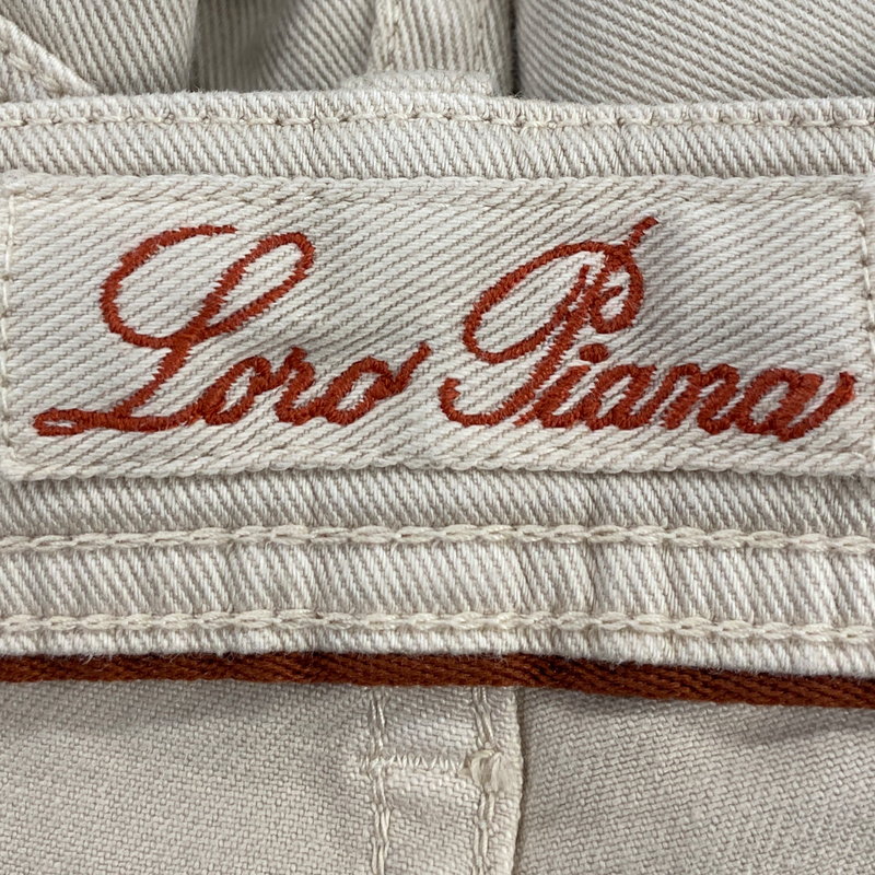 Loro Piana women's beige cotton classic trousers