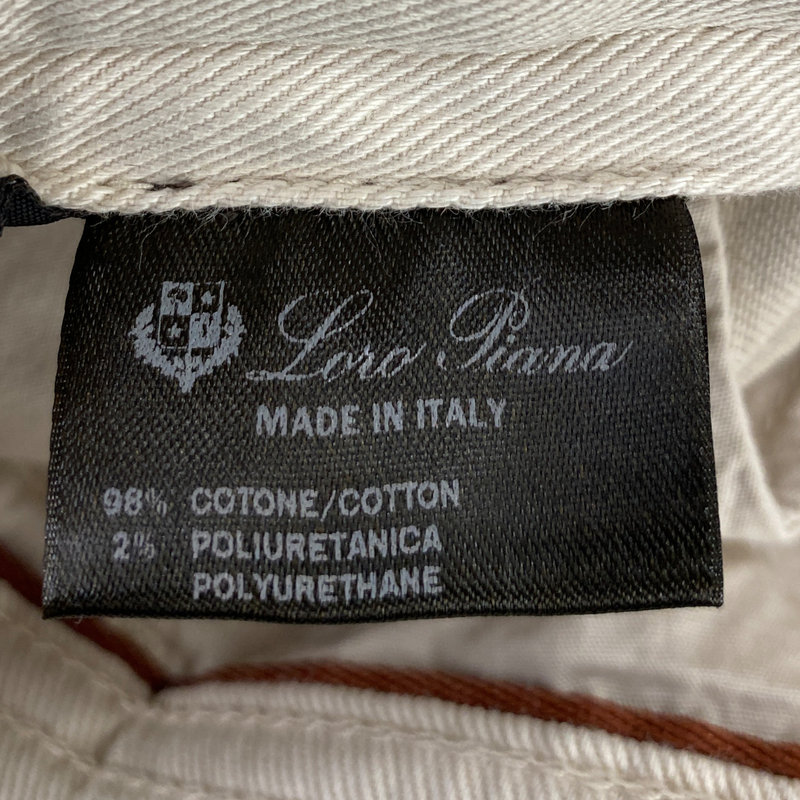 Loro Piana women's beige cotton classic trousers