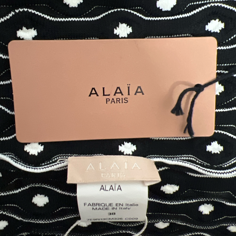 Alaia women's Black and white sleeveless dress