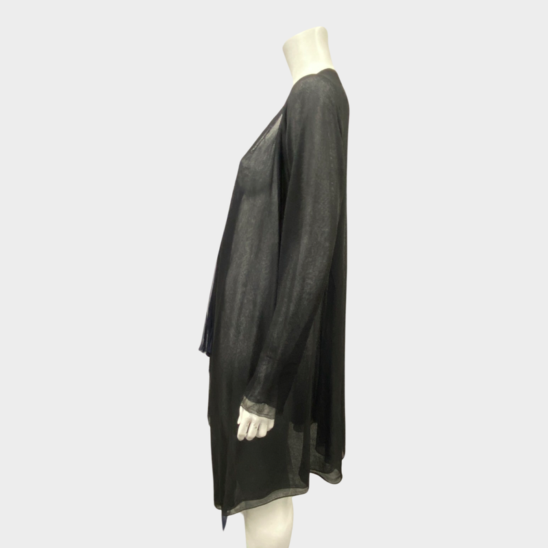 Giorgio Armani women's navy & black silk cardigan