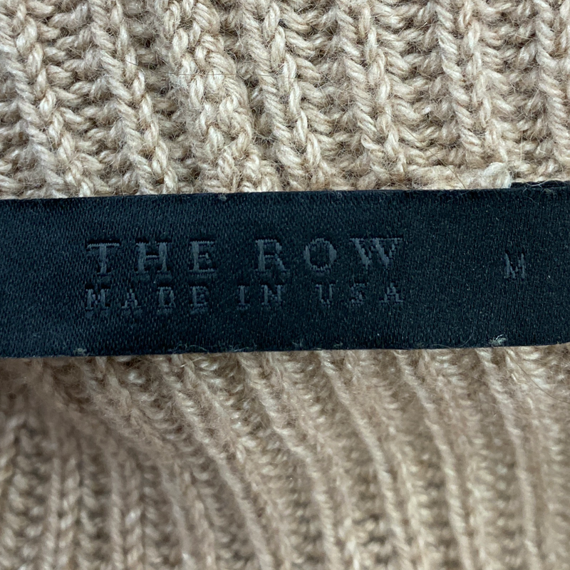The Row women's beige cashmere and silk oversized turtleneck jumper