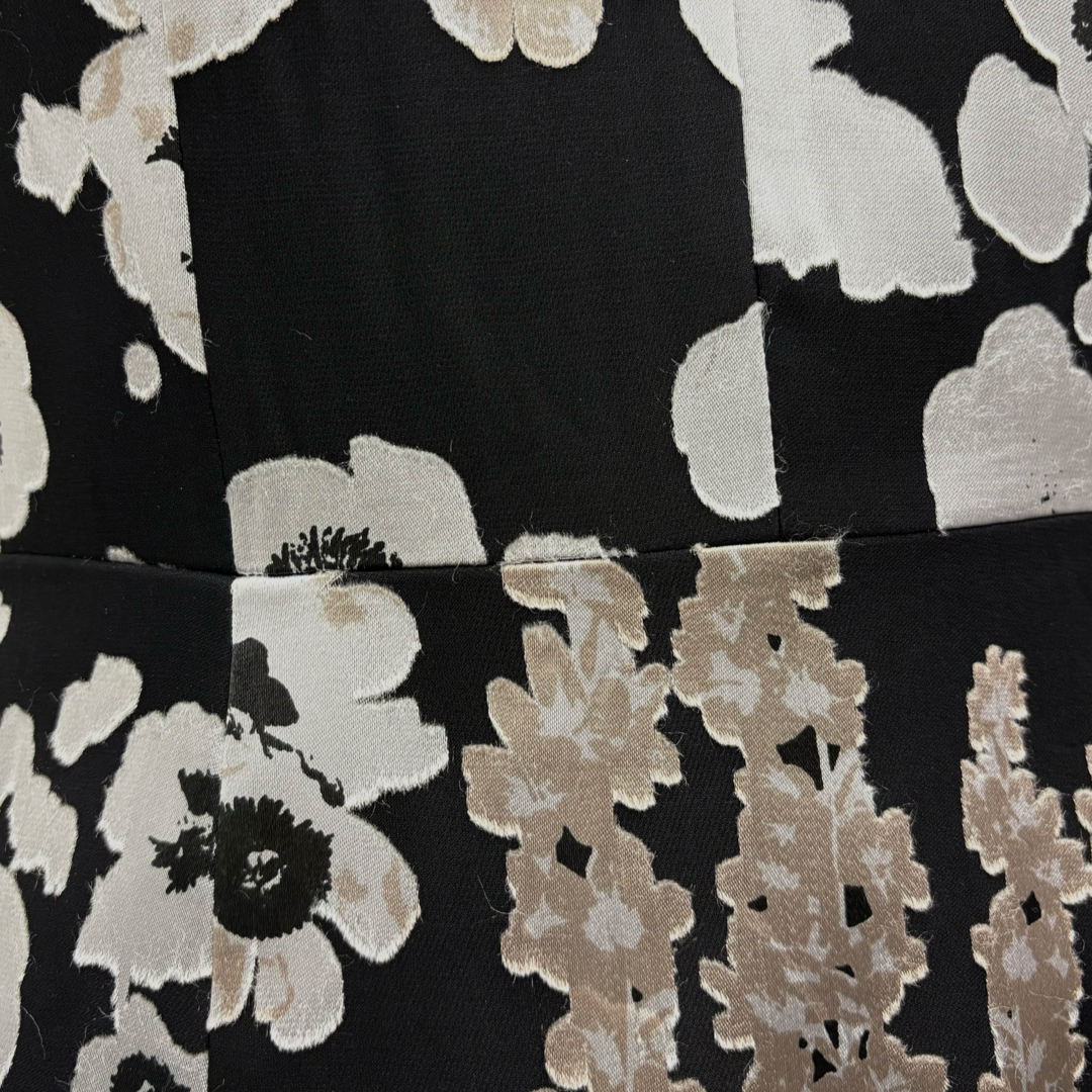 Alice+Olivia Black and Silver Floral Viscose mini Dress – Loop Generation