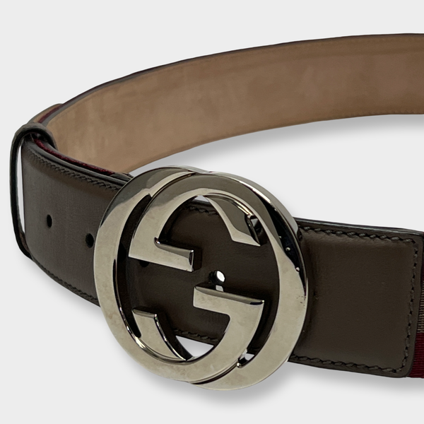Gucci Red and beige striped Belt