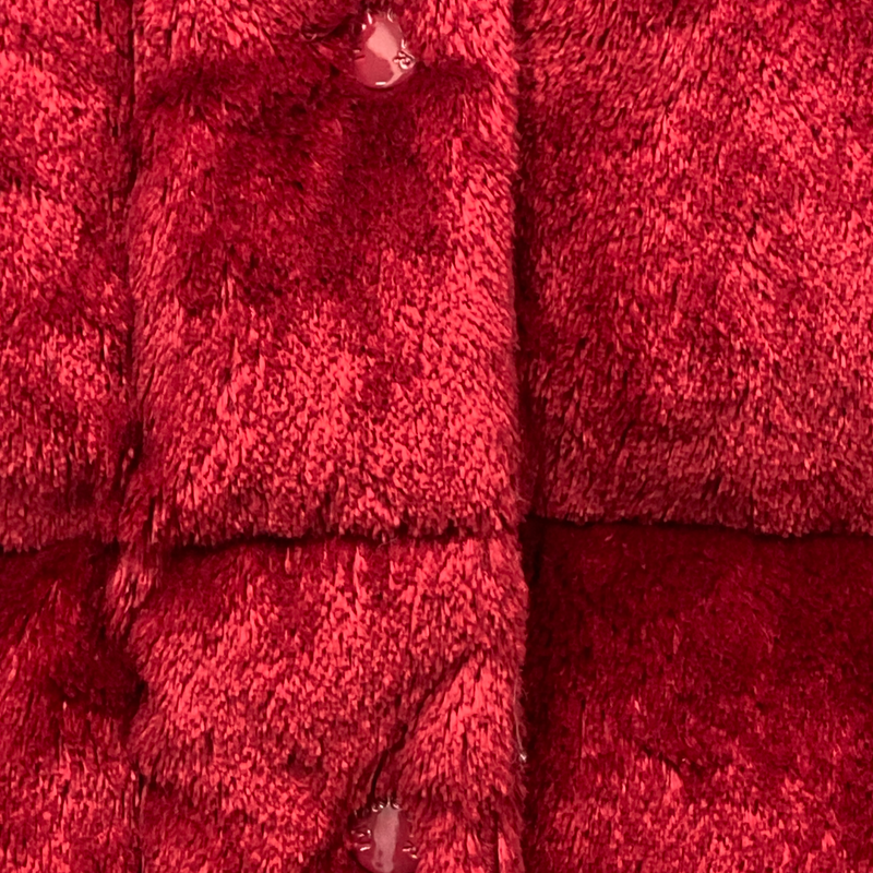 Moncler women's red teddy puffer jacket