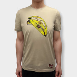 Fendi men's Beige banana graphic cotton T-Shirt
