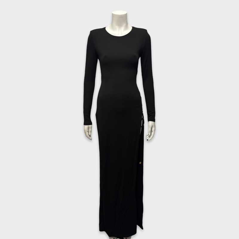 Dundas Black cut-out design Maxi Dress