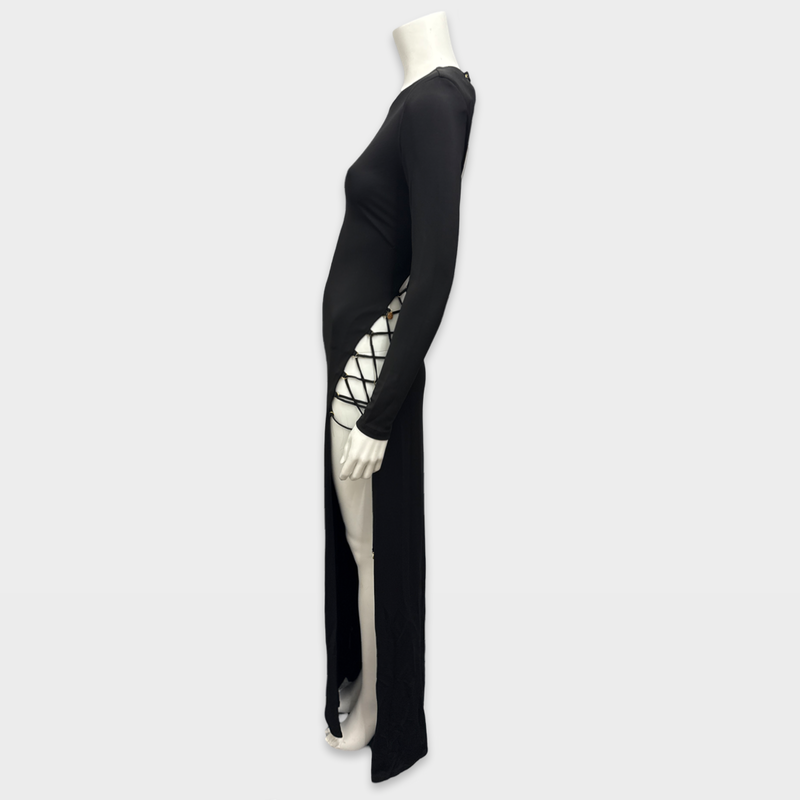 Dundas Black cut-out design Maxi Dress