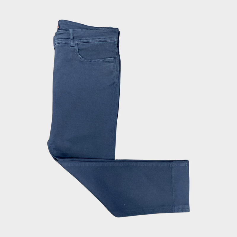 Loro Piana women's navy cotton classic trousers