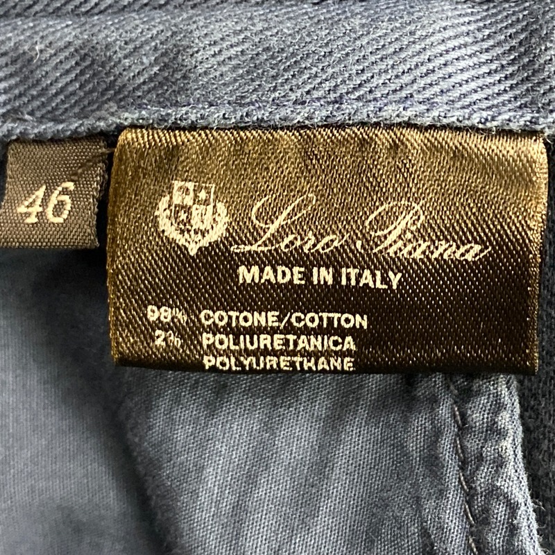 Loro Piana women's navy cotton classic trousers