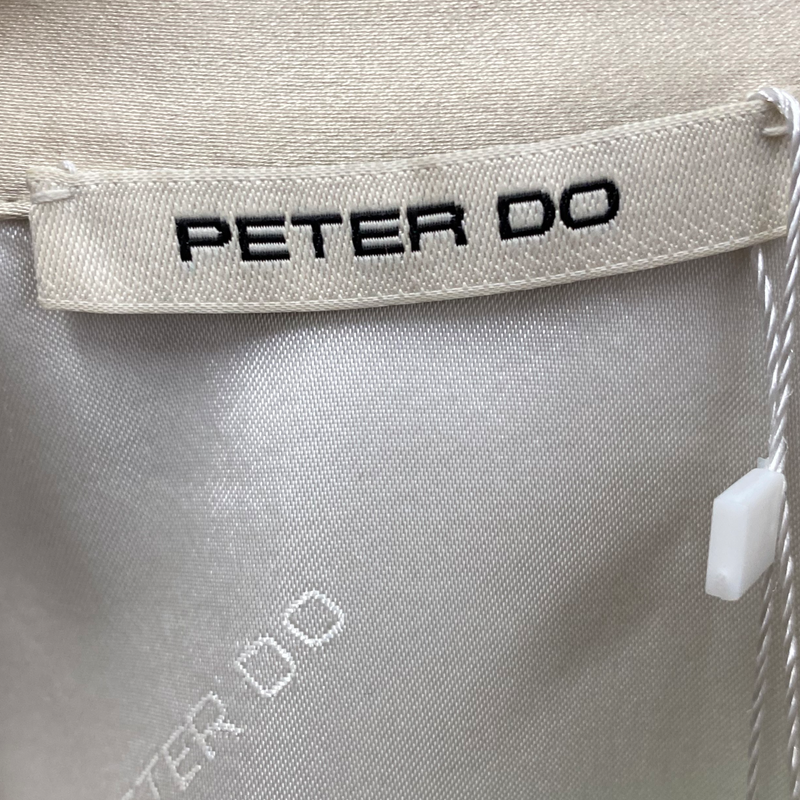 Peter Do women's structured ecru silk shirt blouse