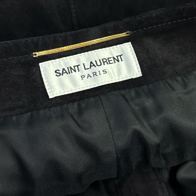 Saint Laurent Women's Black Suede Shorts