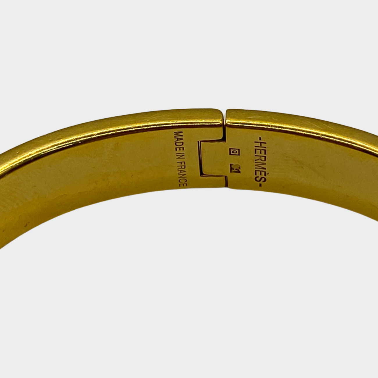 Hermès Plated Enamel Bracelet with Blue, Green & Gold Design (62MM) –  LuxuryPromise