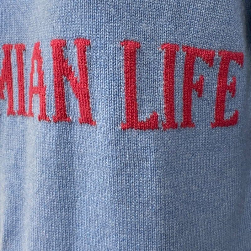 Alberta Ferretti women's blue 'Bohemian Life' jumper