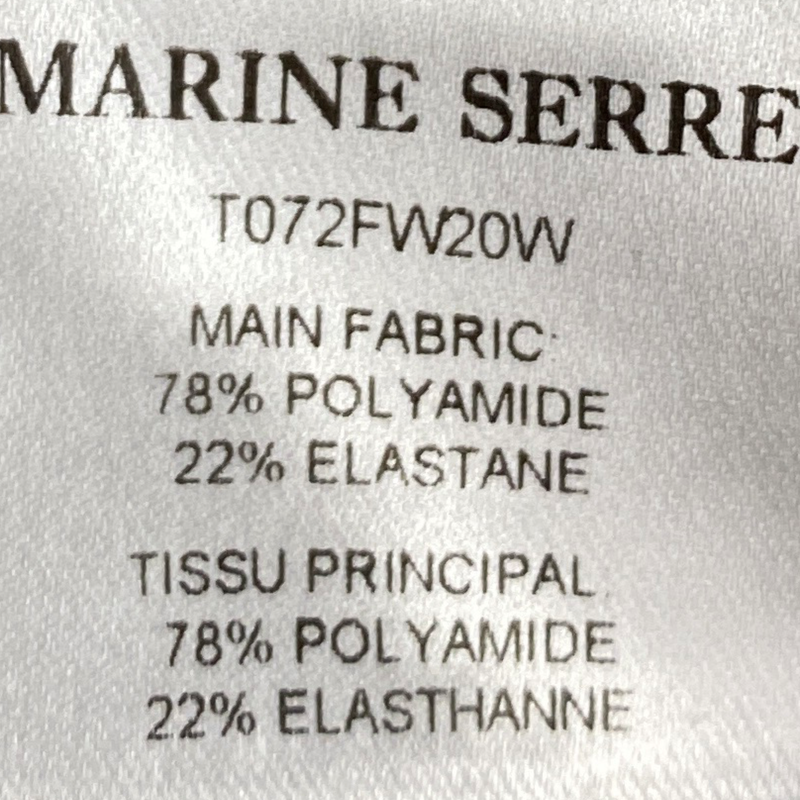 Marine Serre women's black & white turtleneck lizard print top