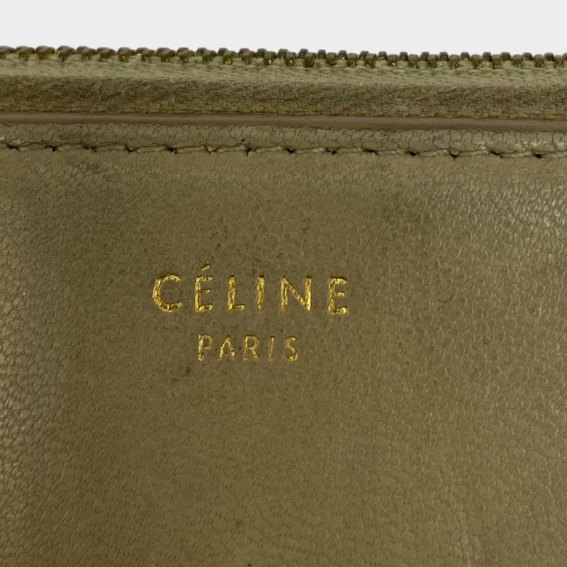 Celine women's two-toned beige and blue leather wallet