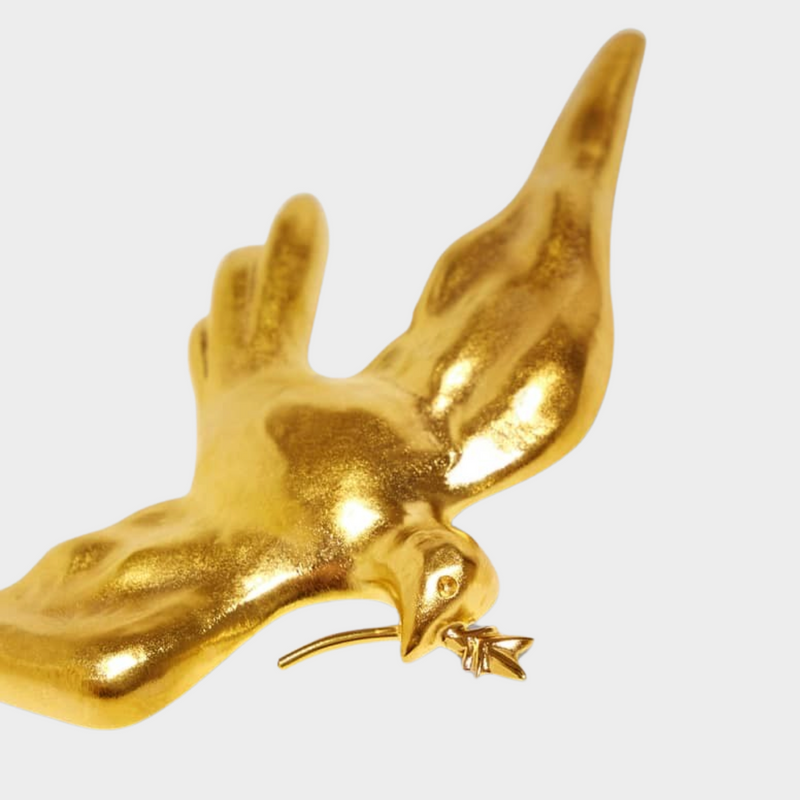 Schiaparelli golden dove brooch