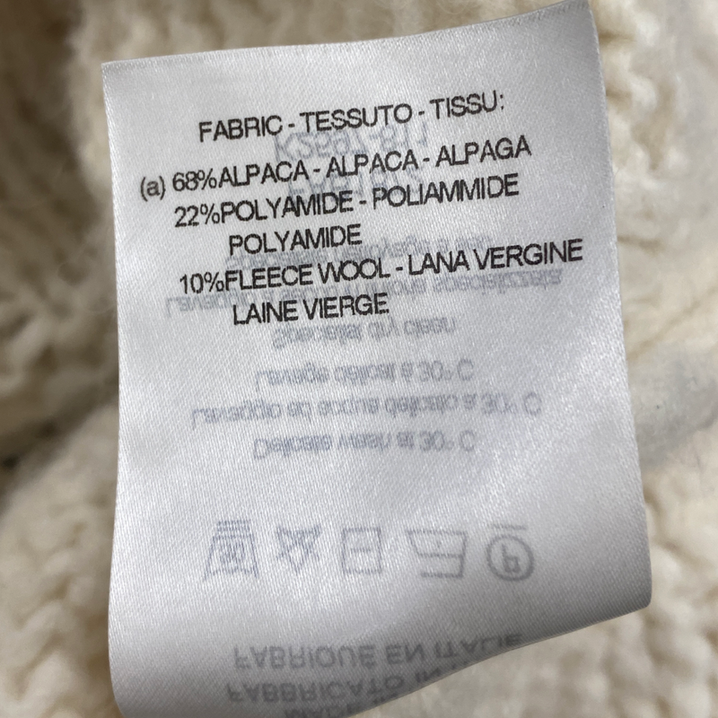 Alessandra Rich women's ecru alpaca cropped jumper