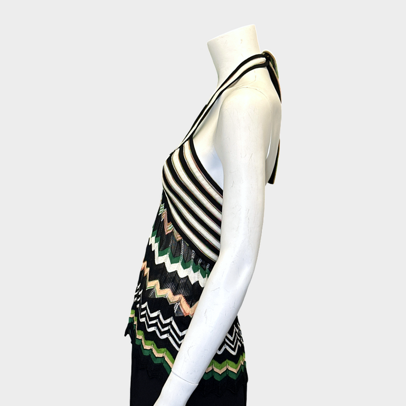 MISSONI multicoloured viscose knitted halter neck top