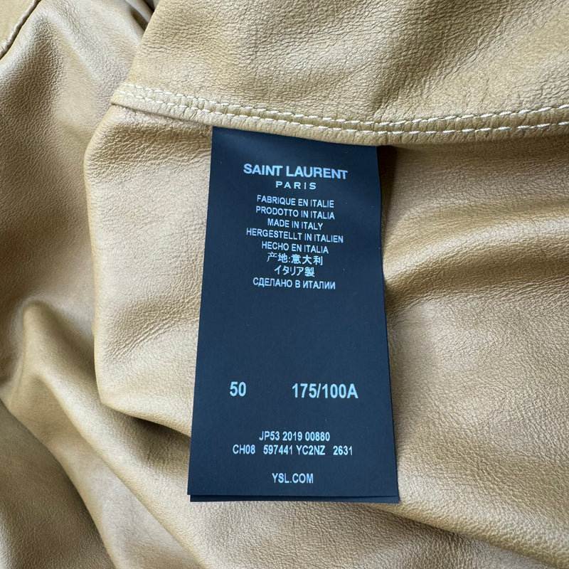 Saint Laurent Men's Brown Suede Zipped Jacket