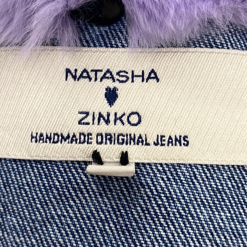 Natasha Zinko women's blue denim jacket with fur