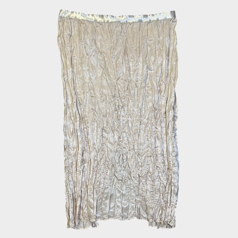 ACNE STUDIOS pearl silk blend creased effect elasticated skirt