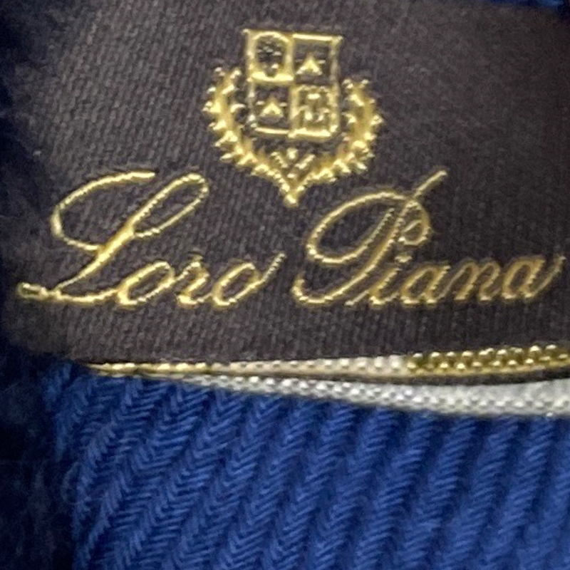 Loro Piana women's navy mink fur collar scarf