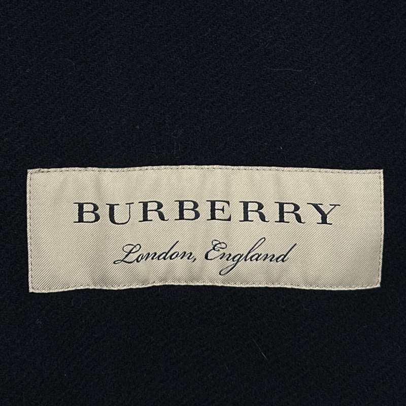 BURBERRY women's black cashmere double-breasted wool coat