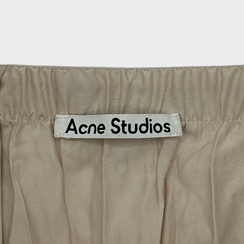 ACNE STUDIOS pearl silk blend creased effect elasticated skirt