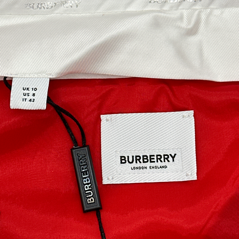 Burberry women's red wool regular fit trousers