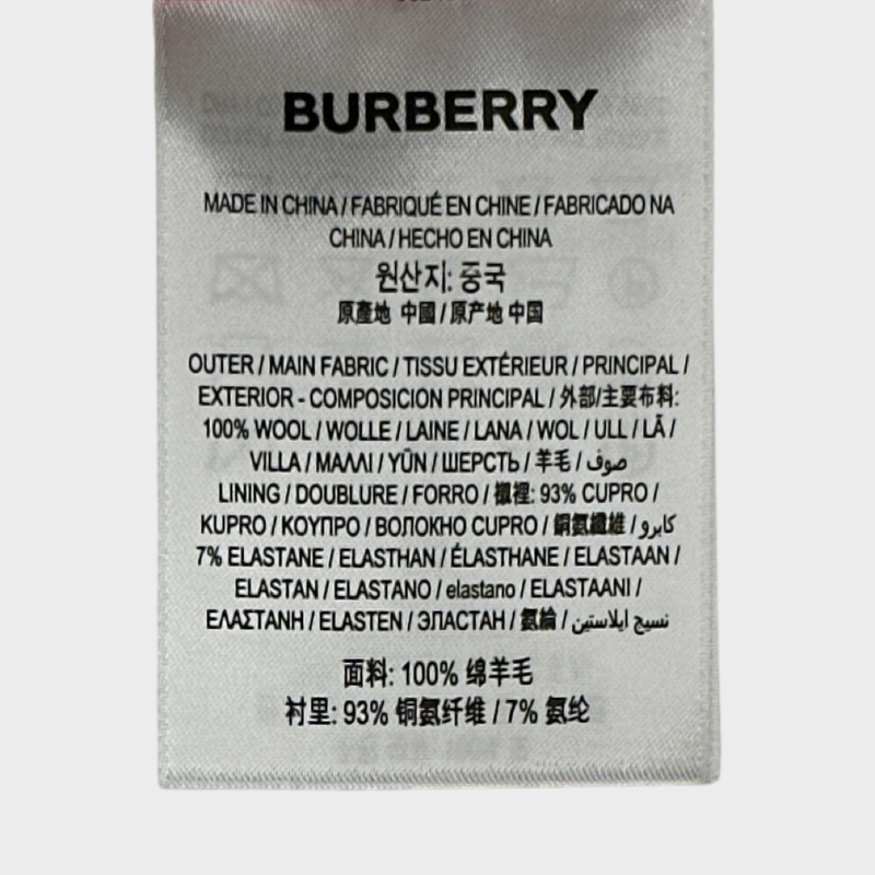 Burberry women's red wool regular fit trousers