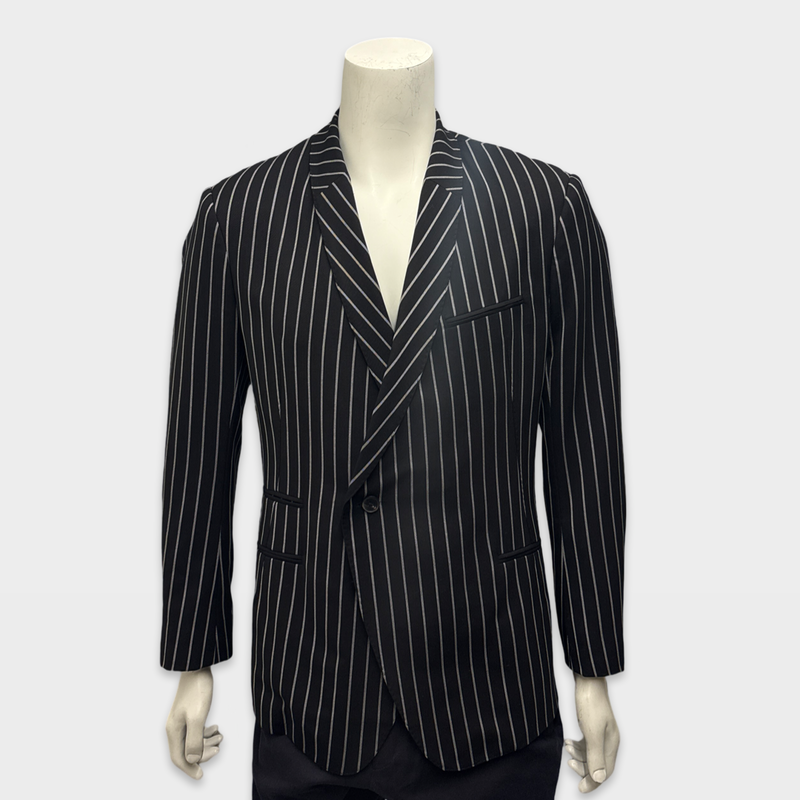 Haider Ackermann Men's Black and White stripe wool Blazer