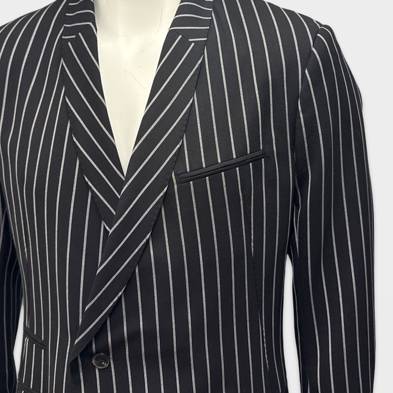 Haider Ackermann Men's Black and White stripe wool Blazer