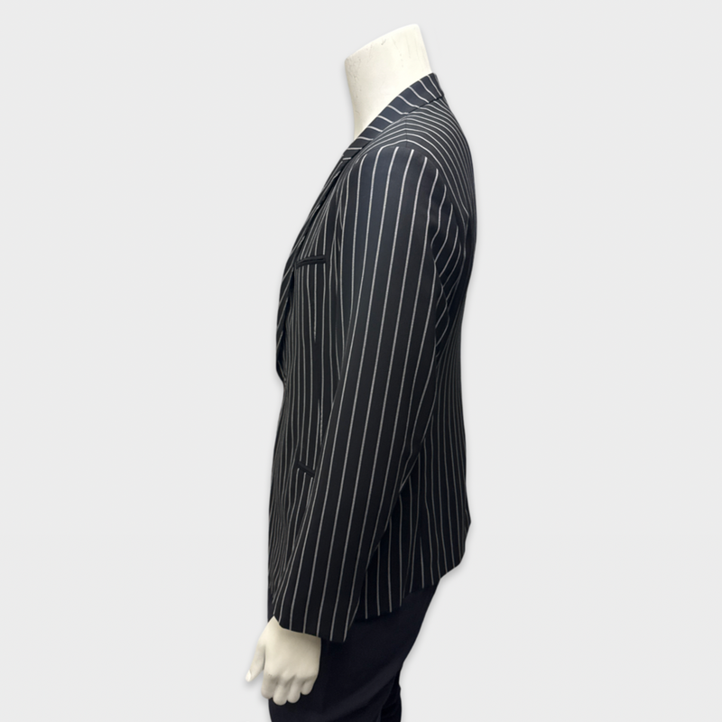 Haider Ackermann Men's Black and White stripe wool Blazer