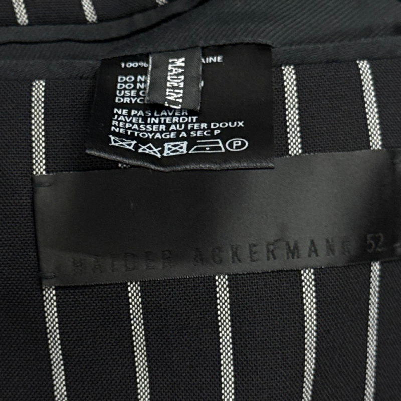 Haider Ackermann Men's Black and White stripe wool Blazer